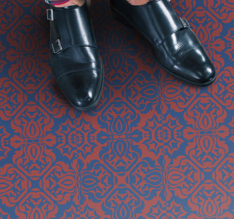 Vinyl teppich blumen mit eleganten botanischen elementen - TenStickers