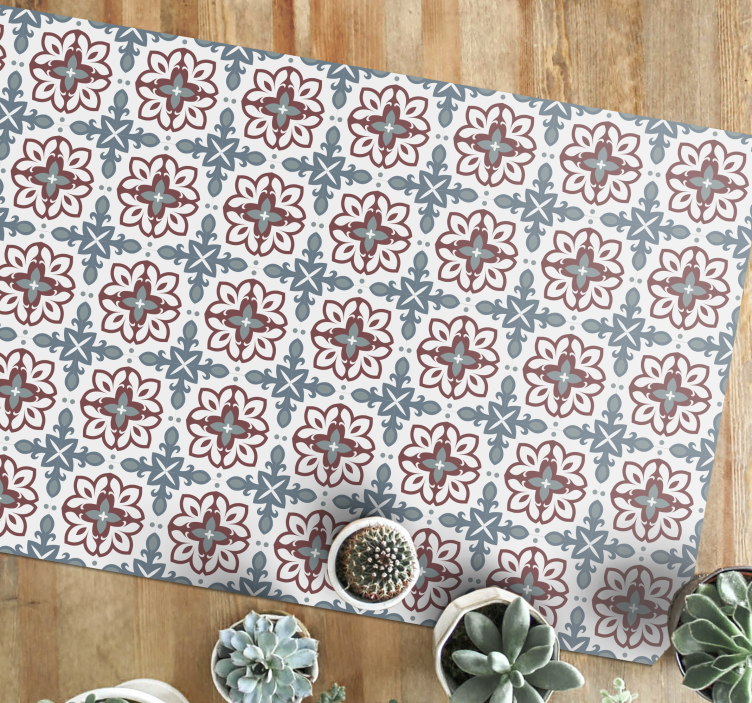 Vinyl Teppich Mosaik botanisch inspiriertes element - TenStickers