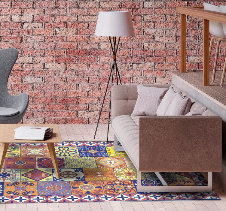 Vinyl Teppich Mosaik bunte fliesenarbeiten - TenStickers