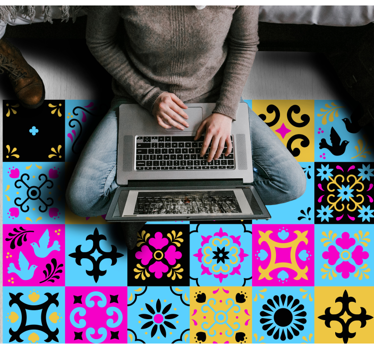 Vinyl Teppich Mosaik buntes mustermosaik - TenStickers