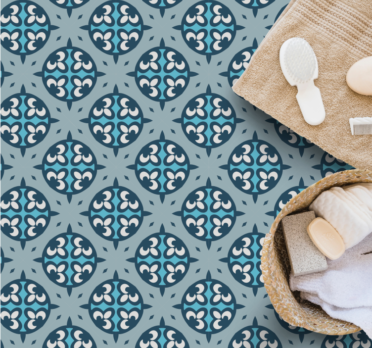 Vinyl Teppich Mosaik fantasievoll gemusterte fliesen - TenStickers