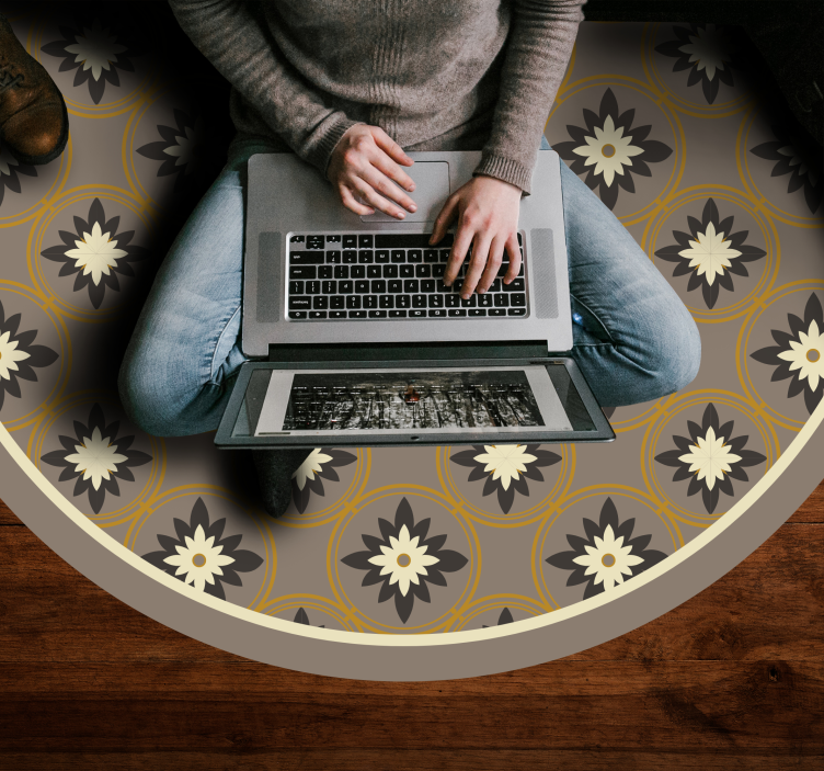 Vinyl Teppich Mosaik gemusterter kreis - TenStickers