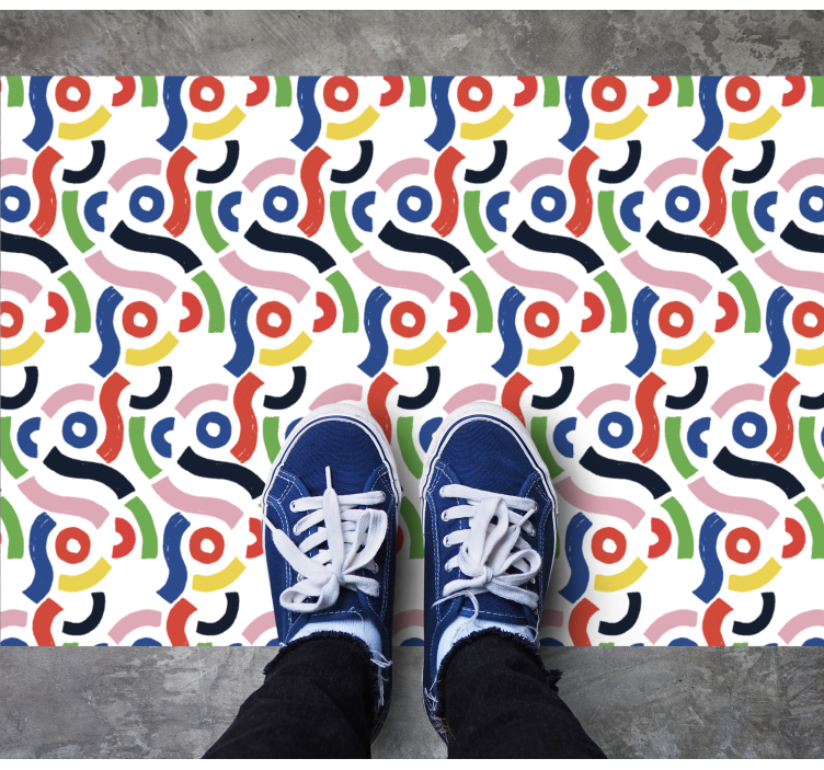 Vinyl Teppich Mosaik lebendige geometrische formen - TenStickers