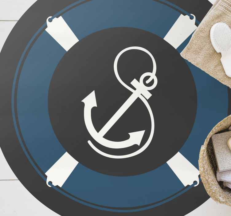 Vinyl Teppich Mosaik nautisches ankermotiv - TenStickers