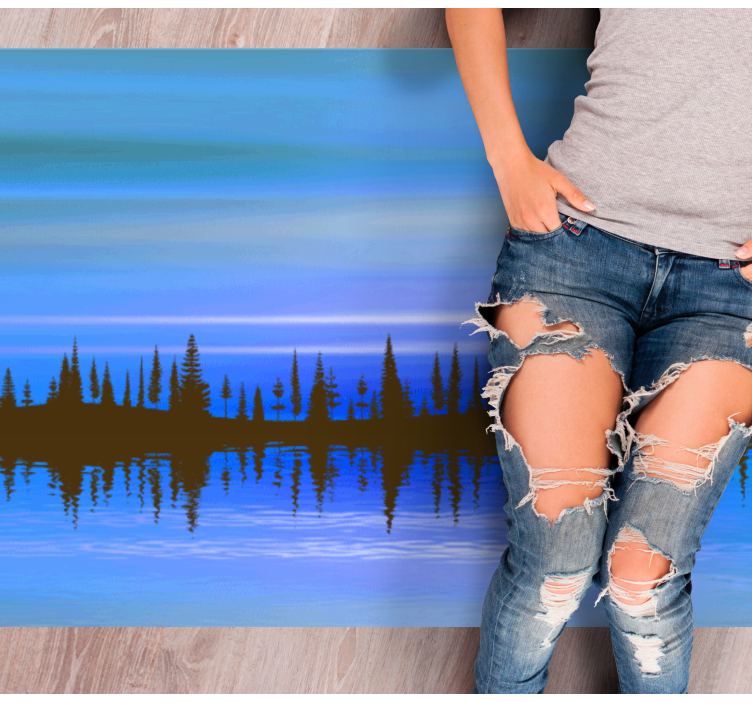 Vinyl Teppich Natur abstrakte landschaftsmischung - TenStickers