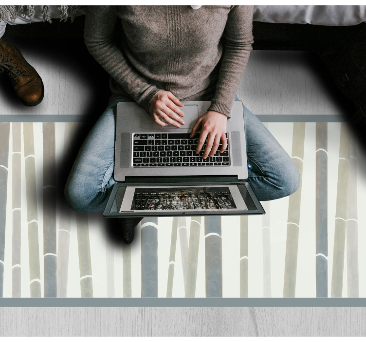 Vinyl Teppich Natur bambushain-muster - TenStickers