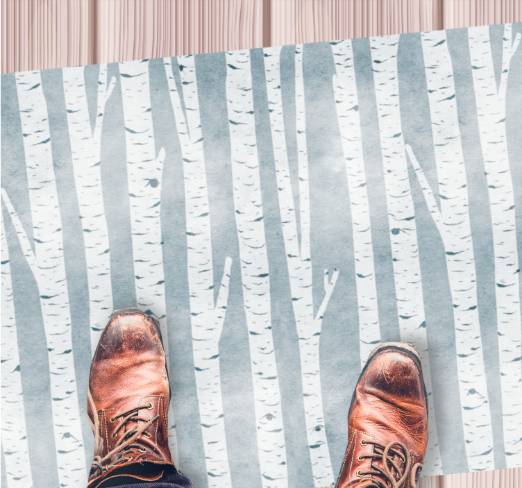 Vinyl Teppich Natur birkenmuster - TenStickers