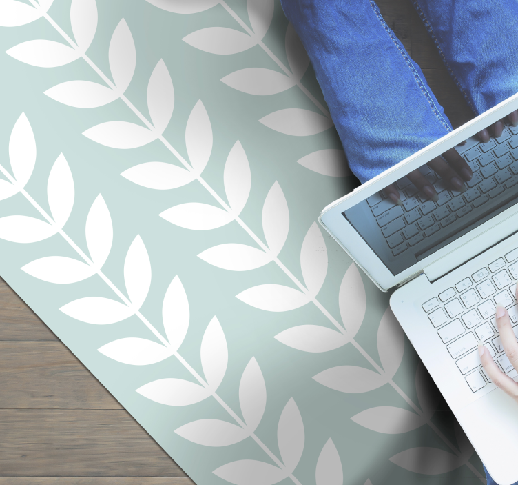 Vinyl Teppich Natur blattgrünes muster - TenStickers