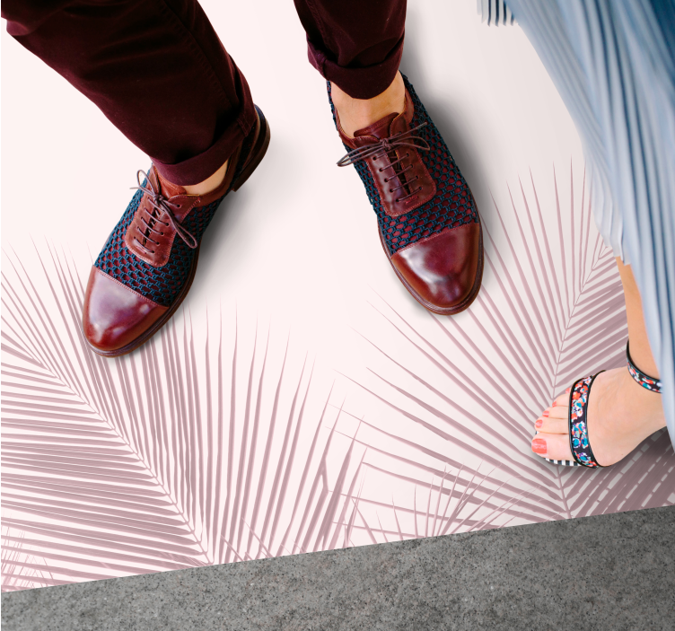 Vinyl Teppich Blumen elegante palmenbilder - TenStickers