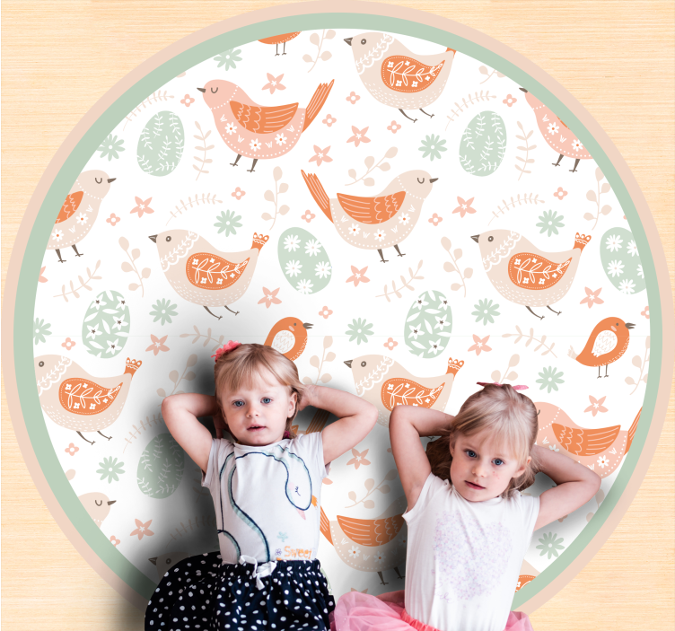 Vinyl Teppich Natur entzückende vogelmotive - TenStickers