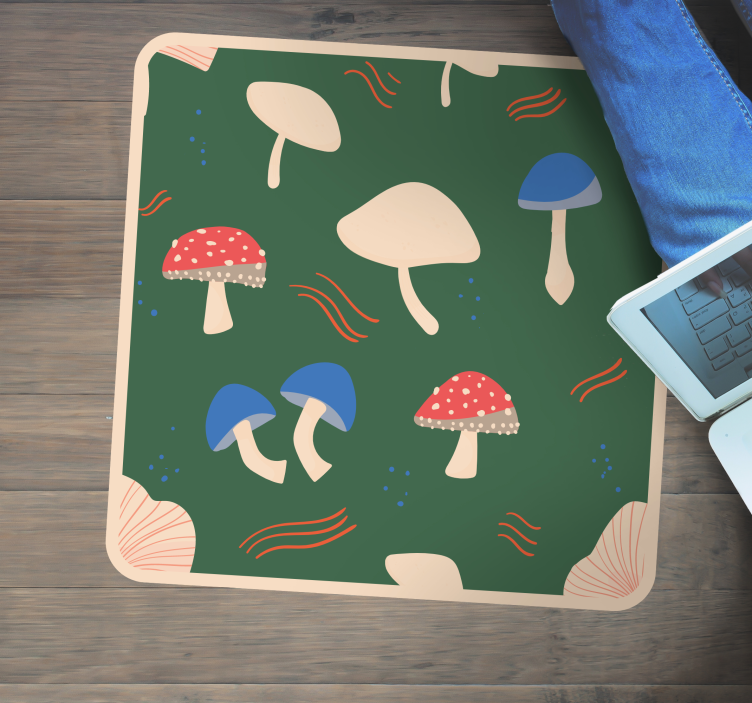 Vinyl Teppich Natur lebendige pilz-kunstwerke - TenStickers