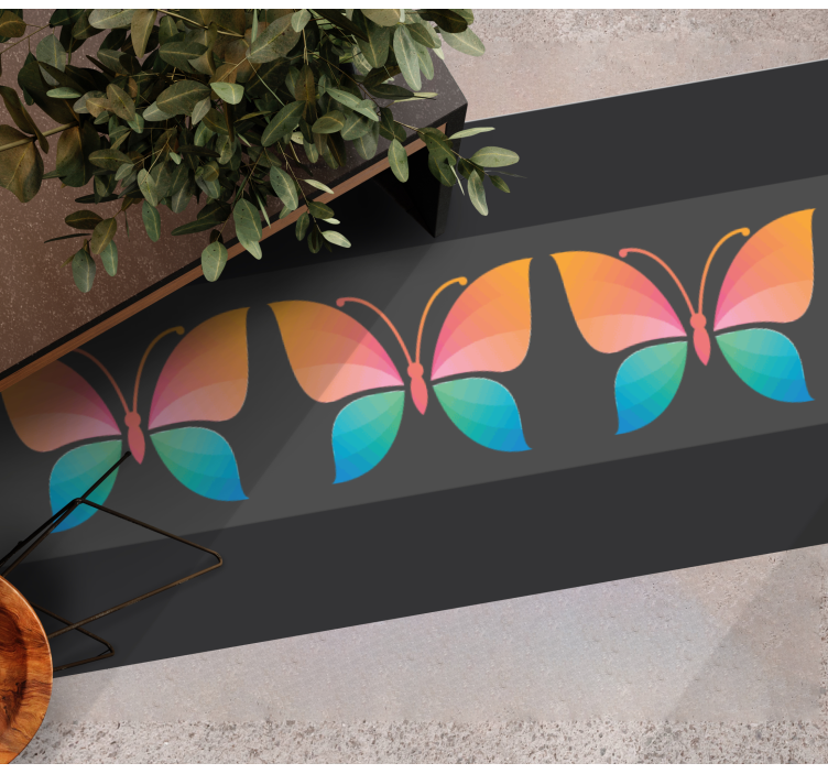 Vinyl Teppich Natur lebendiges schmetterlingskonzept - TenStickers