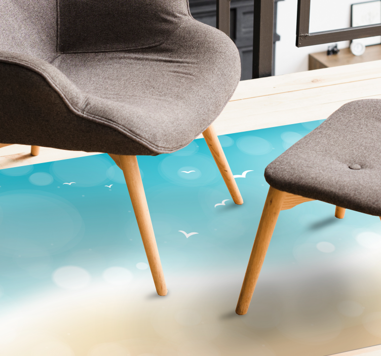 Vinyl Teppich Wohnzimmer meeresbrise - TenStickers