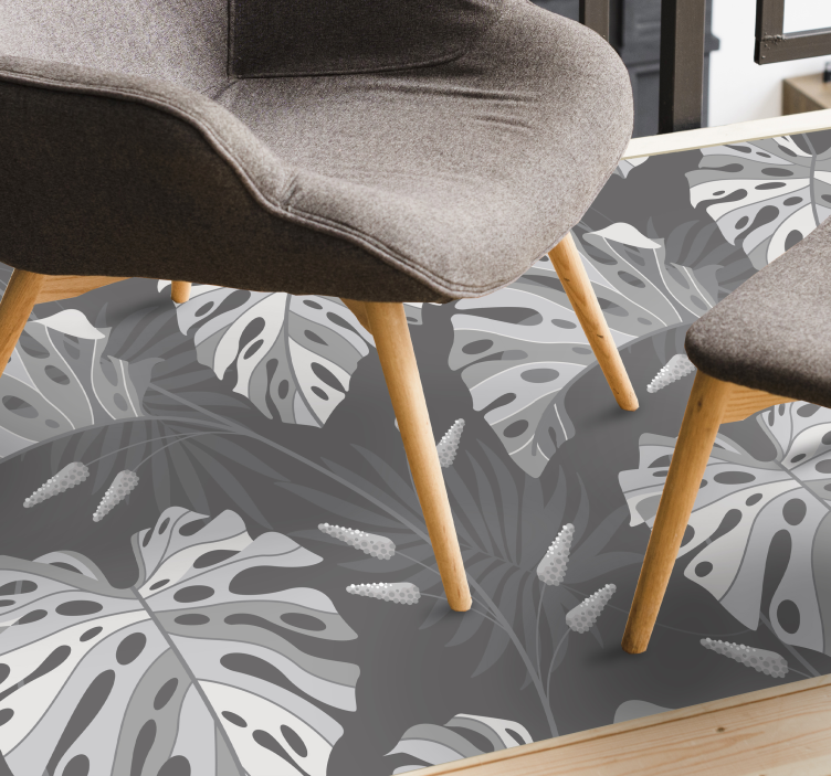 Vinyl Teppich Natur monstera-blattmuster - TenStickers