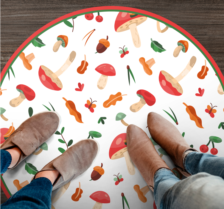 Vinyl Teppich Blumen pilz-blumenmotiv - TenStickers