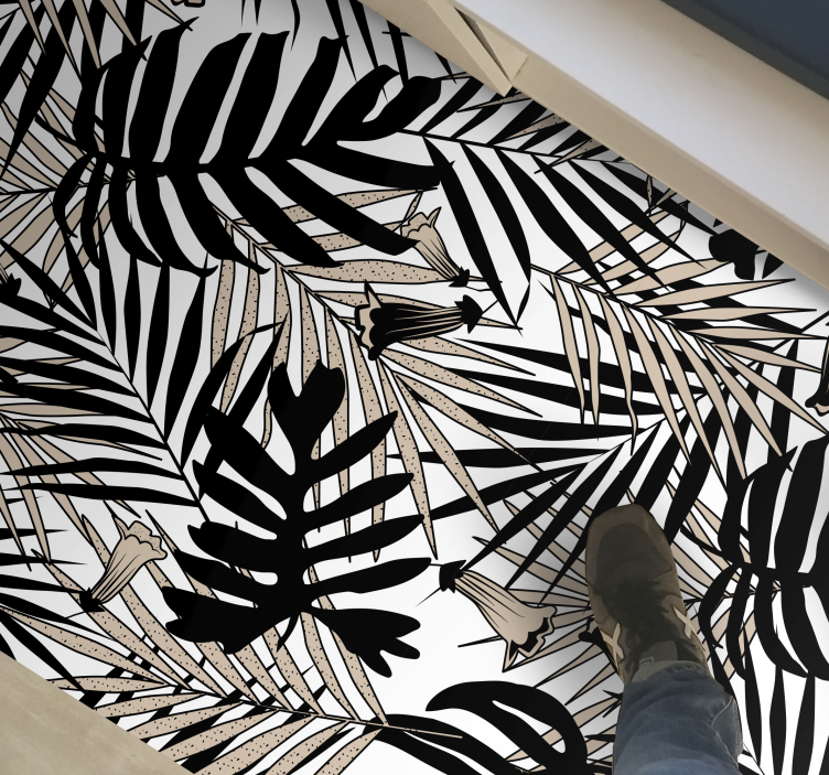 Vinyl Teppich Natur tropisches blattelement - TenStickers