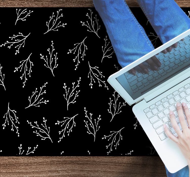 Vinyl Teppich Natur zarte astmuster - TenStickers