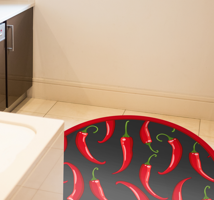 Vinyl Teppich nordisch scharfe rote paprika - TenStickers