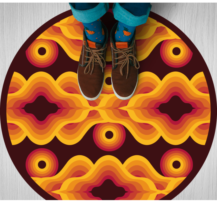 Vinyl Teppich Mosaik vintage-spiralmotiv - TenStickers