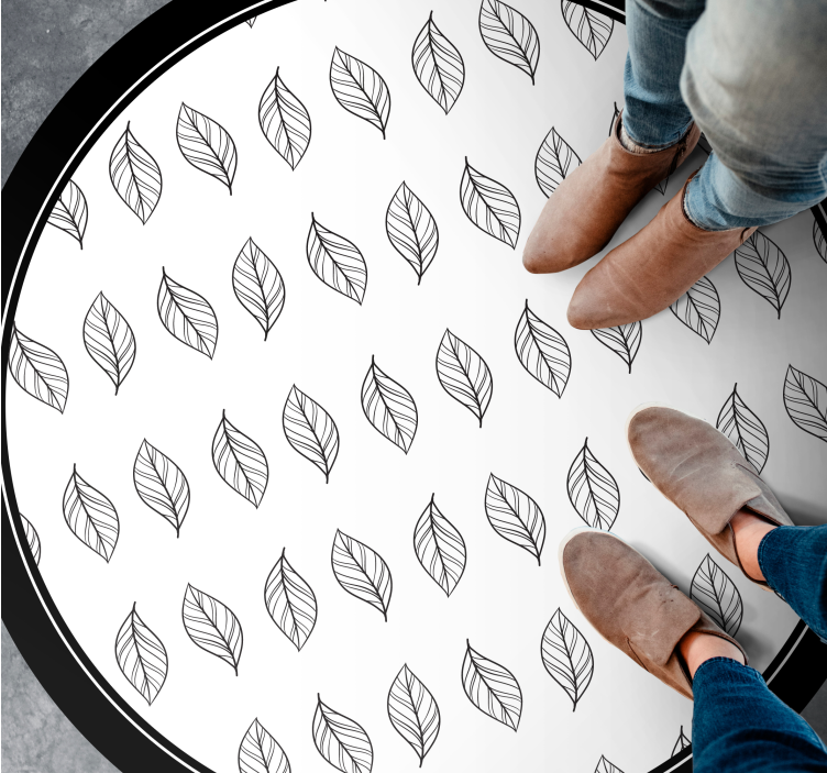 Vinyl Teppich Blumen botanisches Kreismotiv - TenStickers