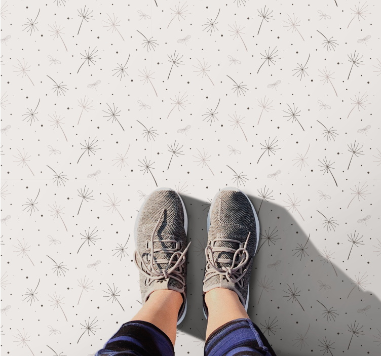 Vinyl Teppich Blumen löwenzahn-muster - TenStickers