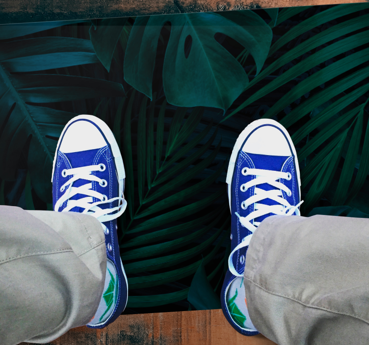 Vinyl Teppich Pflanzen tropisches Laub - TenStickers