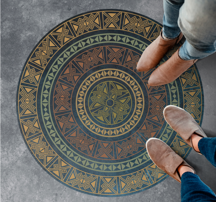 Vinyl Teppich ethnisch altes mandala - TenStickers