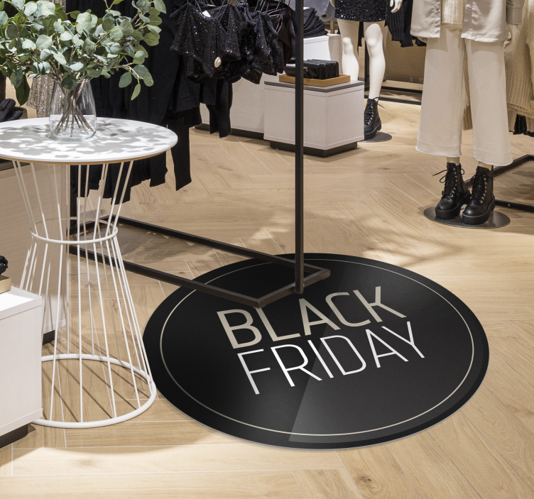 Vinyl Teppich rund rund um den Black Friday - TenStickers