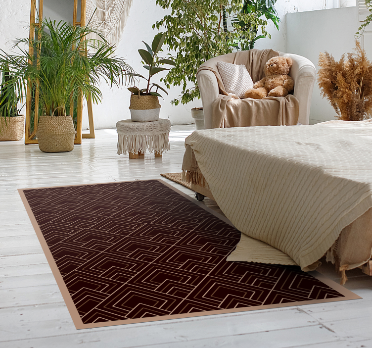 Vinyl Teppich Schlafzimmer schwarze komposition - TenStickers