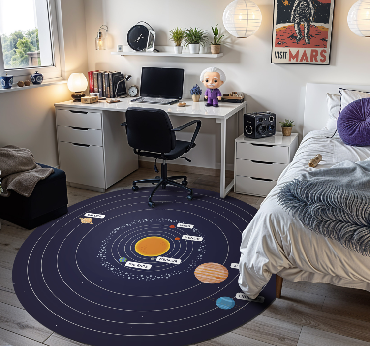 Vinyl Teppich Schlafzimmer sonnensystem - TenStickers
