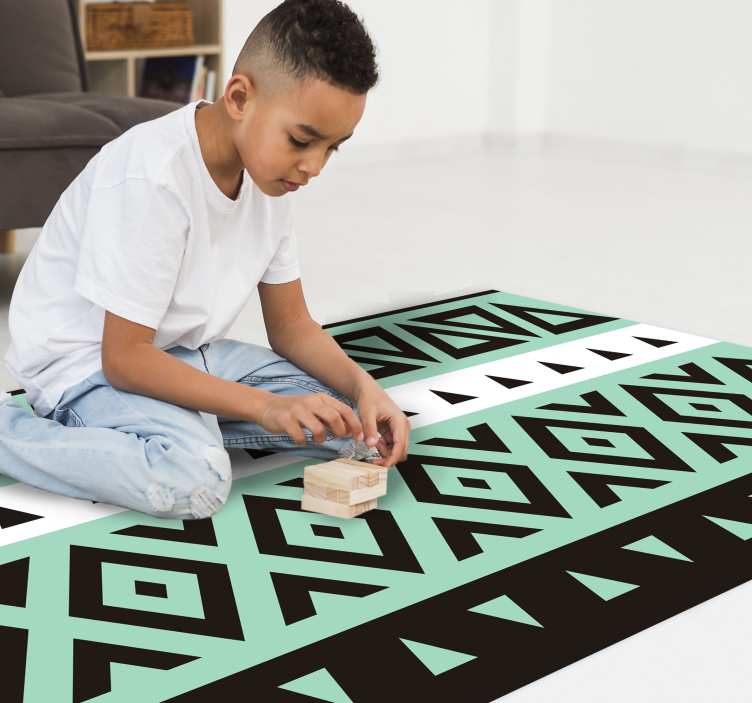 Vinyl Teppich Spiele geometrischer spielpfad - TenStickers