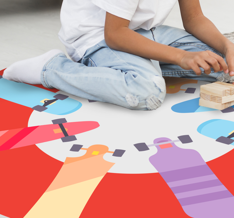 Vinyl Teppich Spiele kreisförmiges brettspiel - TenStickers