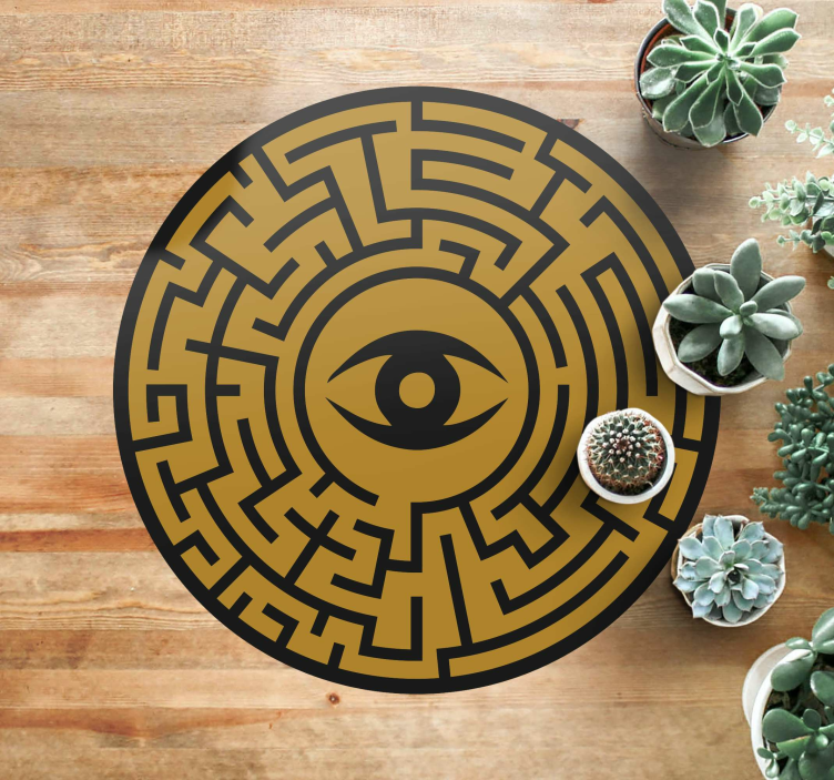 Vinyl Teppich Spiele labyrinth-augensymbol - TenStickers