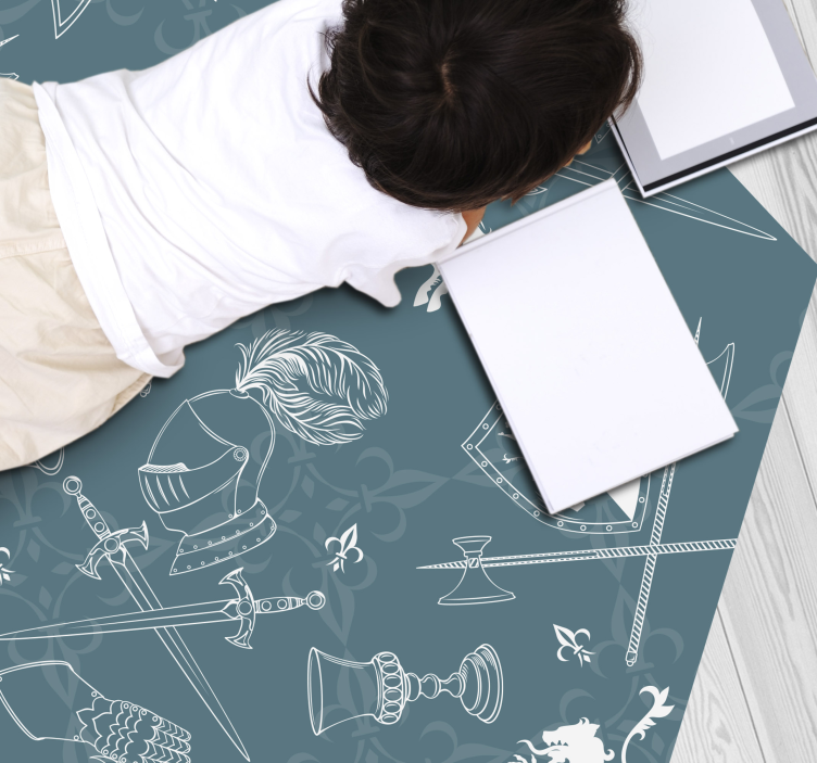 Vinyl Teppich Spiele mittelalterliche ritterlichkeit - TenStickers