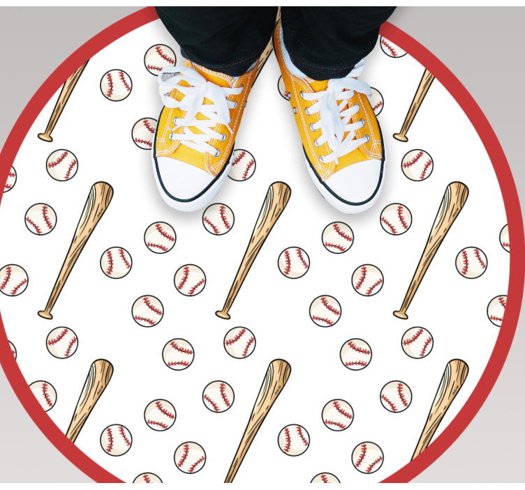Vinyl Teppich Spiele spaß in der baseballsaison - TenStickers