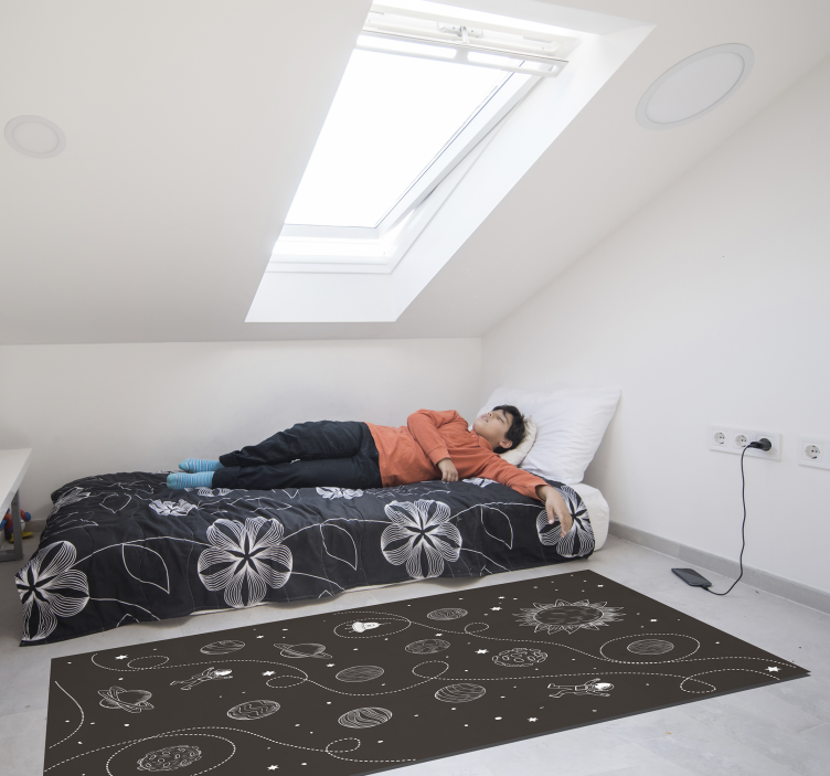 Vinyl Teppich Spiele thema weltraumforschung - TenStickers