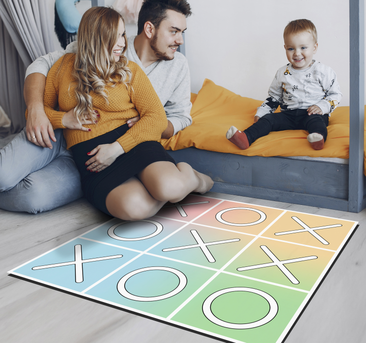 Vinyl Teppich Spiele tic-tac-toe-spiel - TenStickers