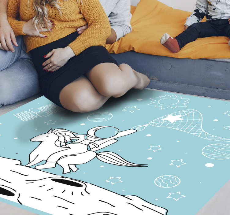 Vinyl Teppich Spiele weltraum-abenteuer-motiv - TenStickers