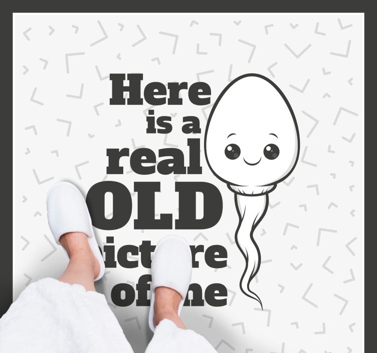 Vinyl teppich spruch mit echtem alten bild - TenStickers