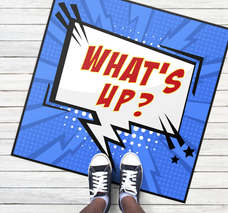 Vinyl Teppich Spruch comic-blasengruß - TenStickers