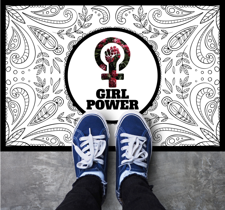 Vinyl Teppich Spruch girl-power-statement - TenStickers