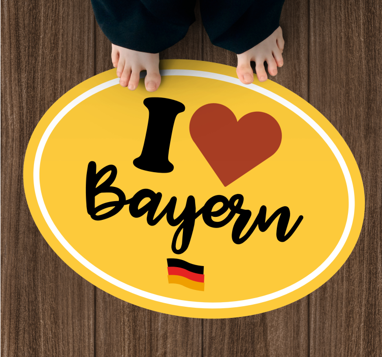 Vinyl Teppich Spruch ich liebe bayern - TenStickers