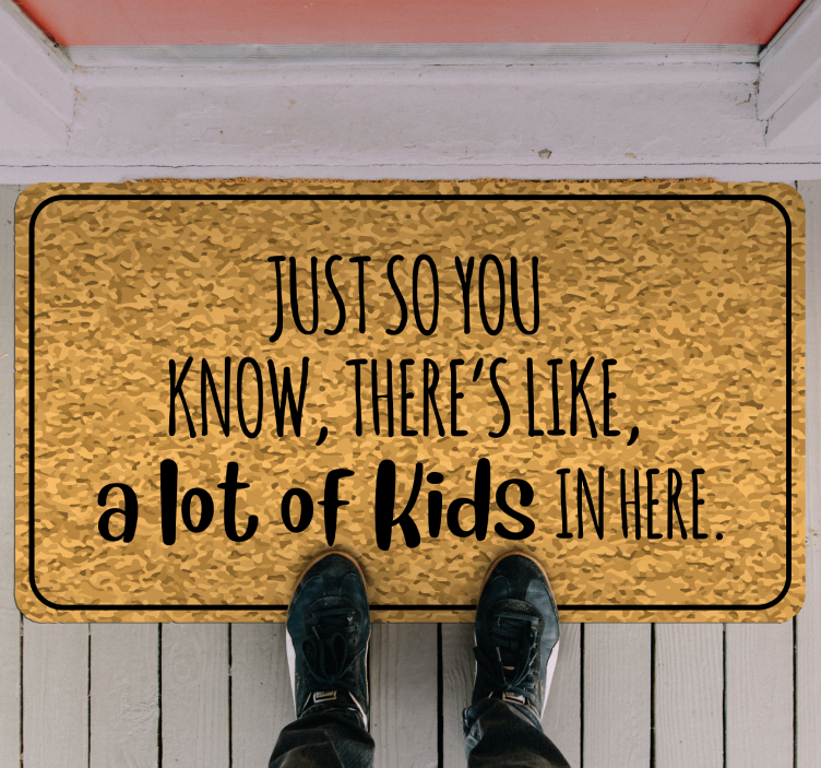 Vinyl Teppich Spruch informativer eintragstext - TenStickers