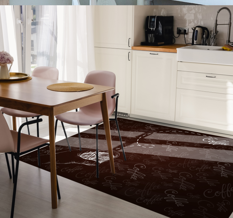 Vinyl Teppich Spruch kalligrafisches getränkemotiv - TenStickers