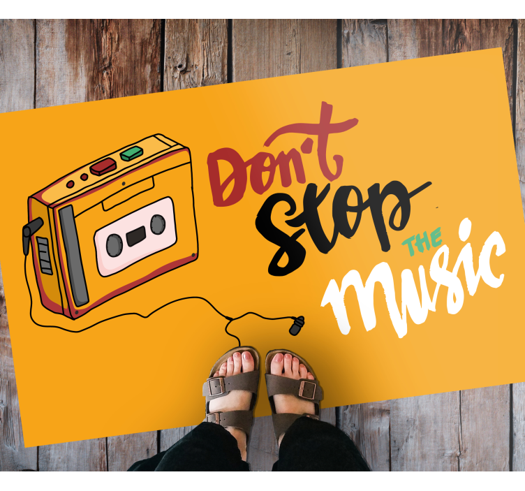 Vinyl Teppich Spruch retro-kassettenthema - TenStickers