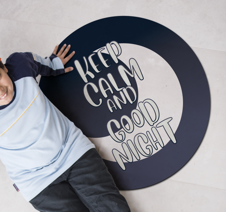 Vinyl Teppich Spruch ruhige gute nacht - TenStickers