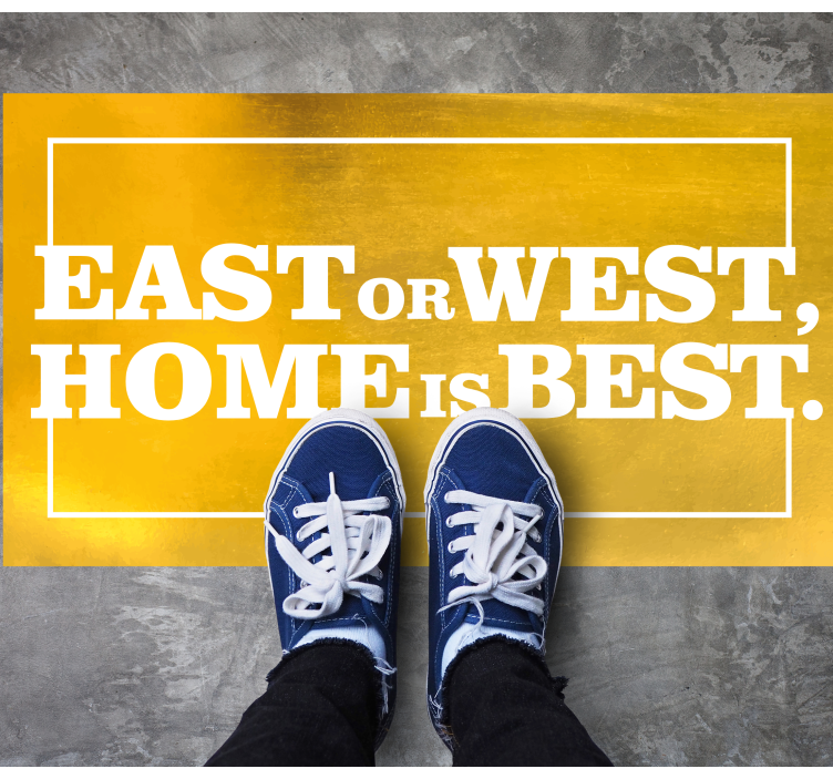 Vinyl Teppich Terrasse zuhause ist es am schönsten - TenStickers