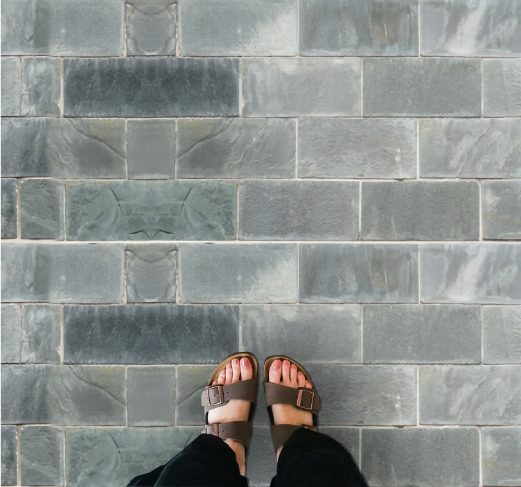 Vinyl Teppich Steinoptik glattes schiefer-finish - TenStickers