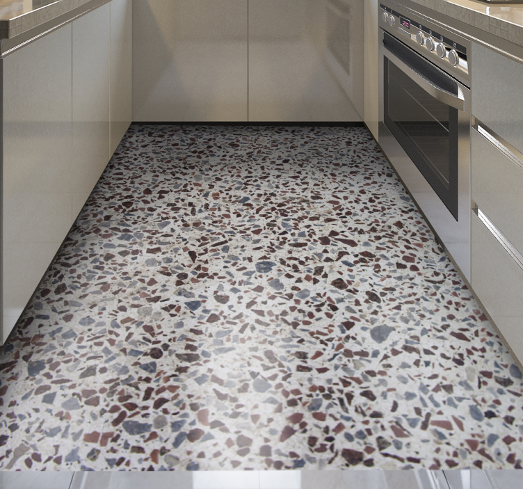 Vinyl Teppich Steinoptik granitmosaik - TenStickers