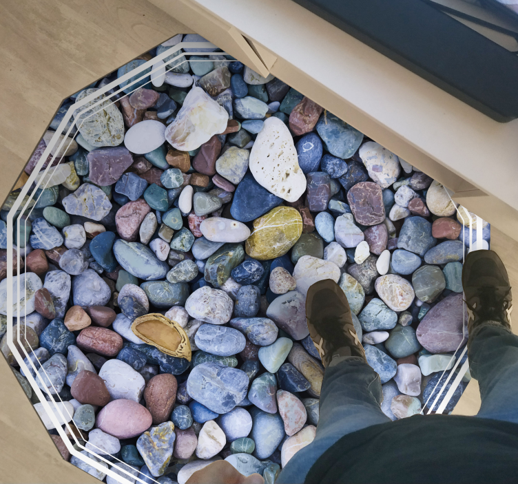 Vinyl Teppich Steinoptik kieselstein-illusion - TenStickers